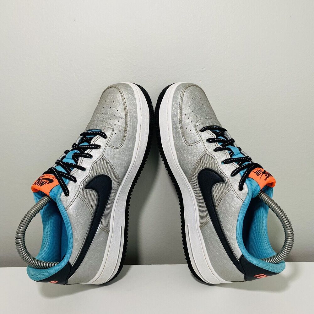 Nike Air Force 1 One Low Boys 6Y Shoes Silver Gray Space To Dream CW6011-001 - Picture 8 of 12